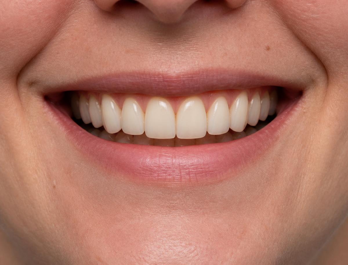 Close-up of the same smile after treatment